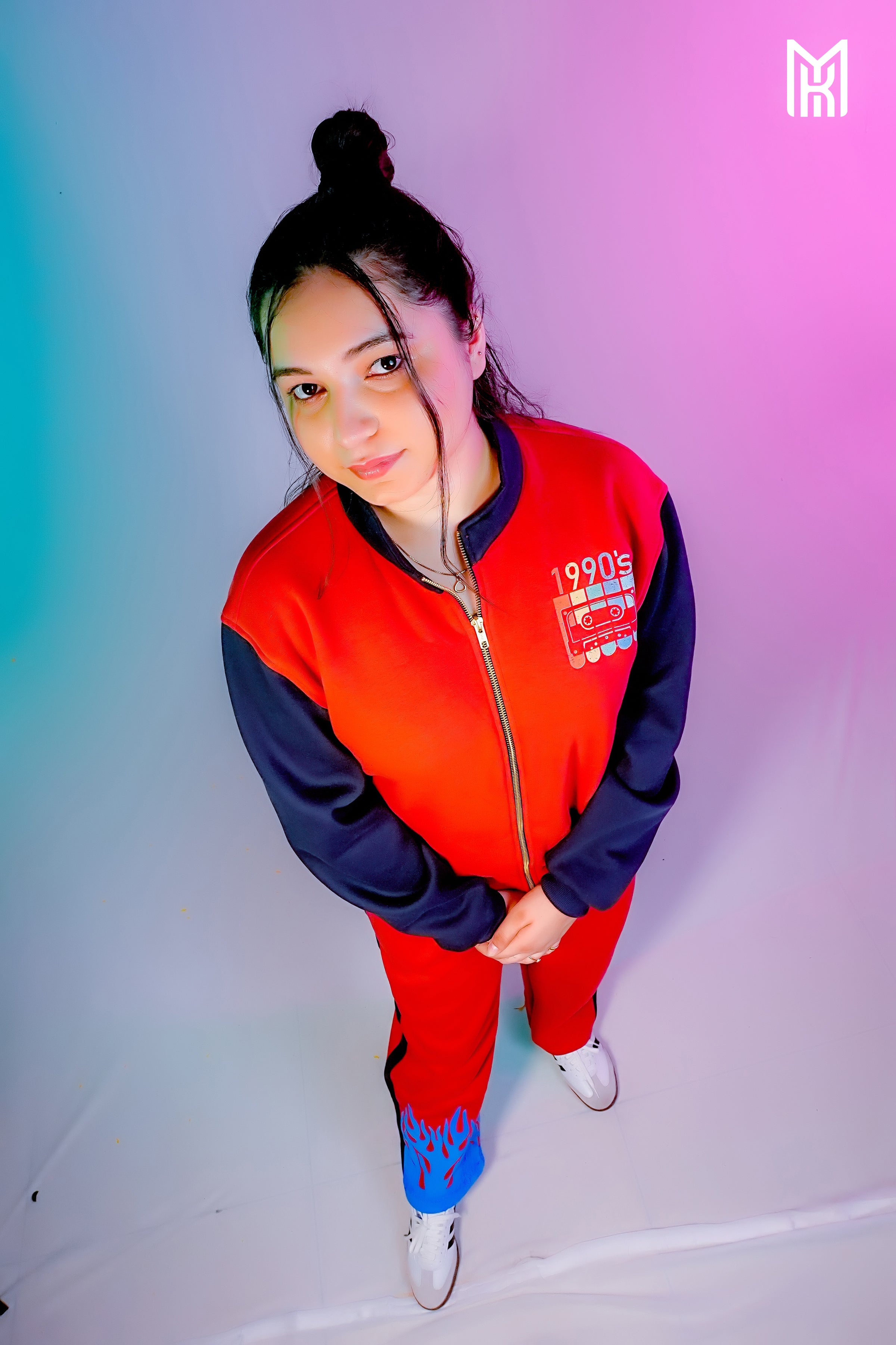 1990's Era (Rust + Navy Blue) Fleece Track-Suits