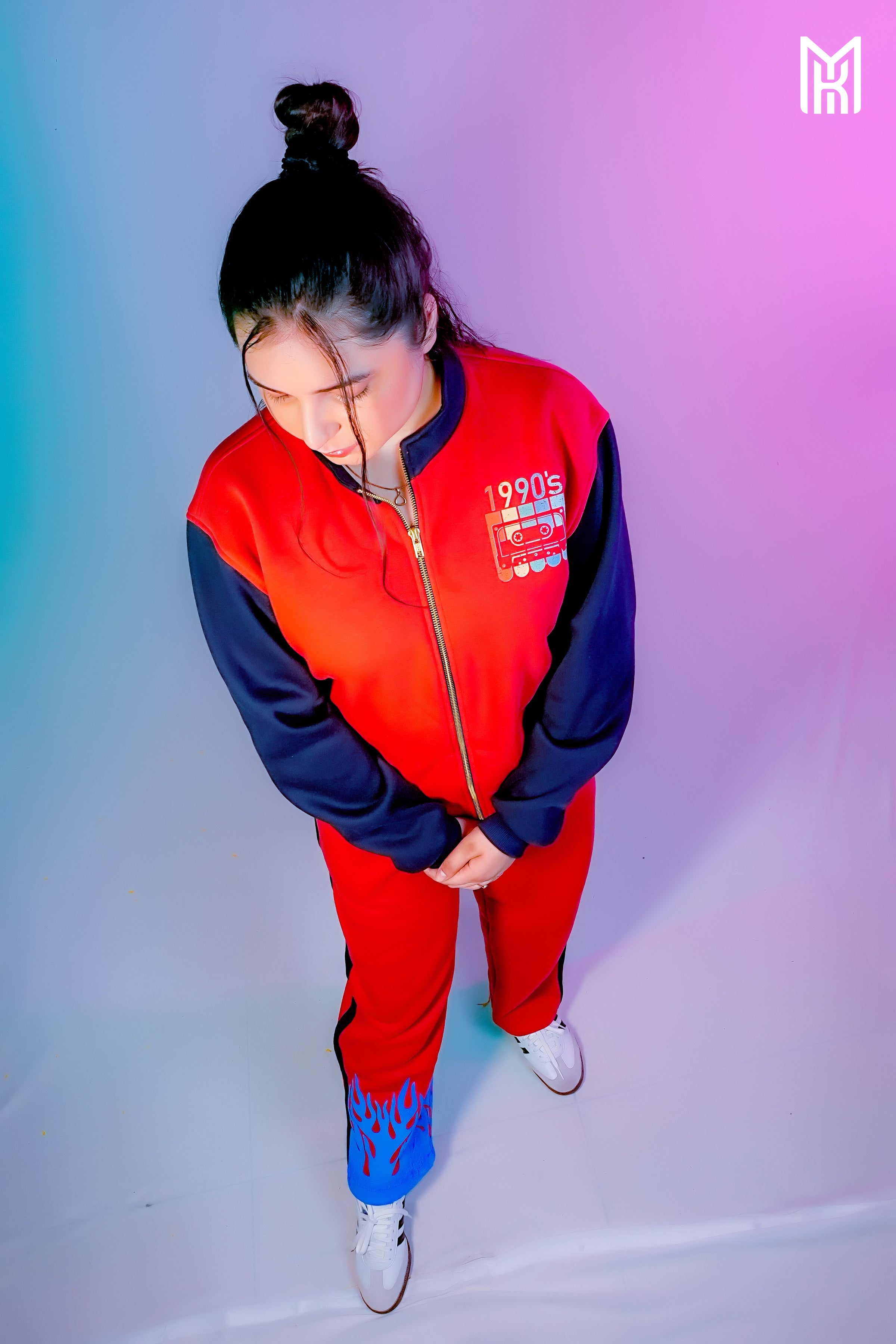 1990's Era (Rust + Navy Blue) Fleece Track-Suits